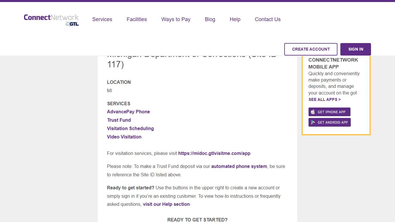 Michigan Department of Corrections | ConnectNetwork